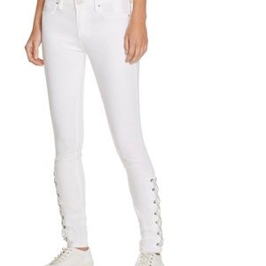 Black skinny laceup bottom jeans by BLANKNYC size 27